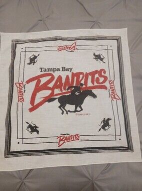 Tampa Bay Bandits 1982 USFL Team Bandana Scarf 21.5" x 22"